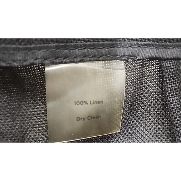 Talbots Black Irish Linen Straight Leg Pants Mid-rise Petite Women's 4P - Picture 8 of 8